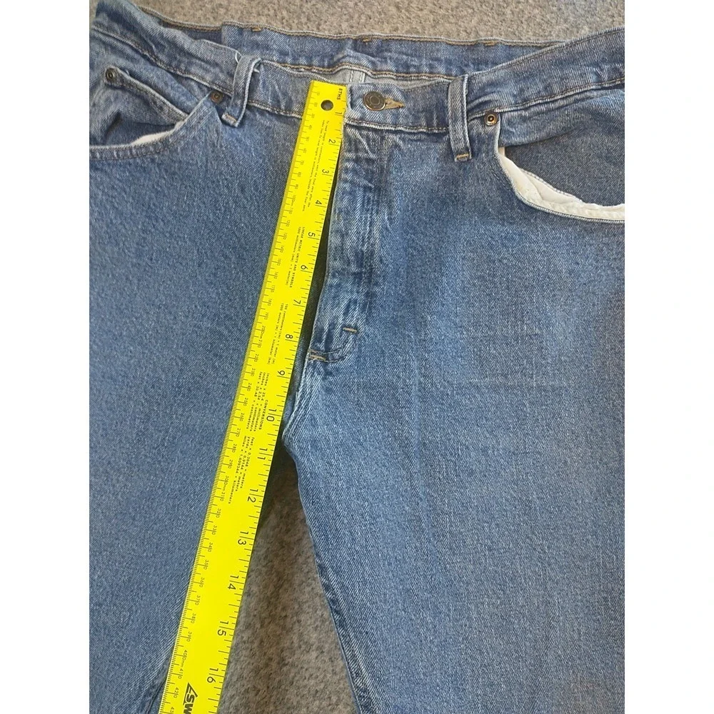 Wrangler Five Star Premium Denim Mens 34x30 Medium Wash Straight Jeans 1096FXVDB
